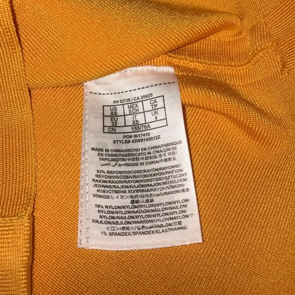 NWOT - Marciano Yellow Bandage Dress - Picture 8 of 10